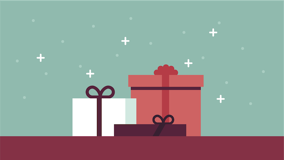 Illustration of Christmas gifts