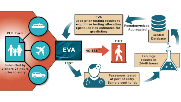 Series of images explaining how the system Eva works 