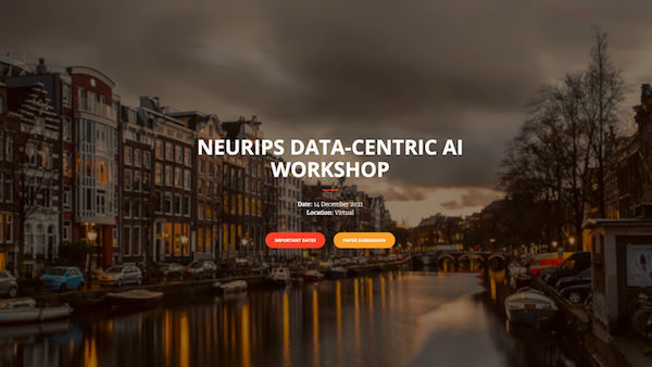 Neurips data-centric AI workshop screen presentation