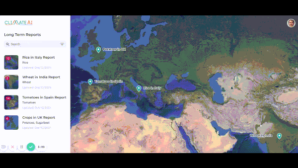 Demonstration of Climate AI model working