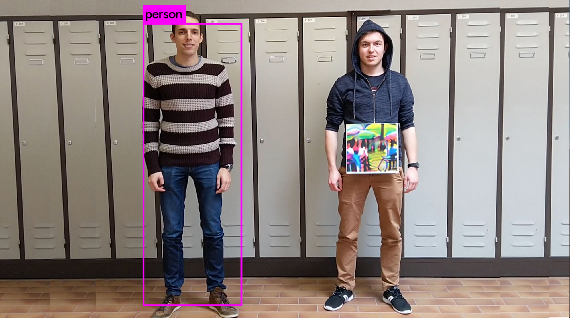 Example of adversarial patches against YOLOv2