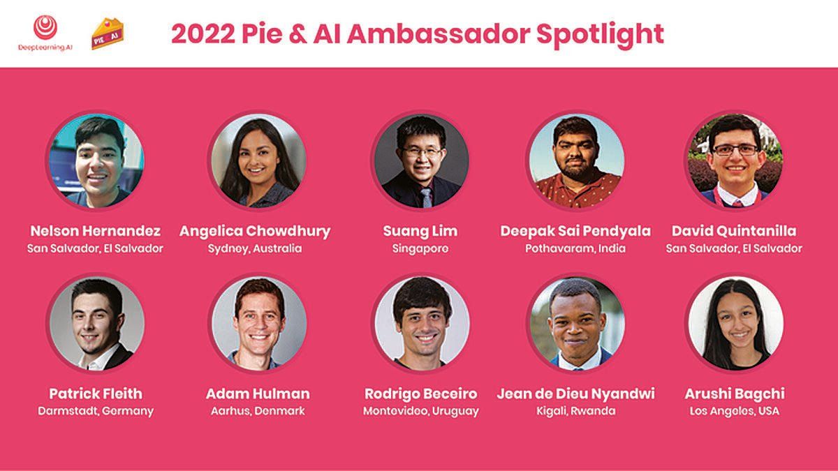 2022 Pie & AI Ambassadors with headshots of each of them