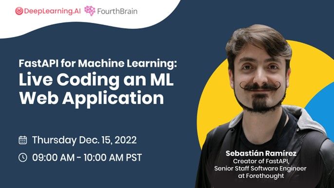 FastAPI for Machine Learning event banner ad