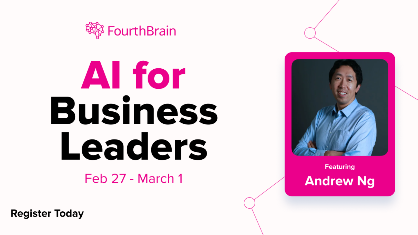 FourthBrain's AI for Business Leaders event banner ad
