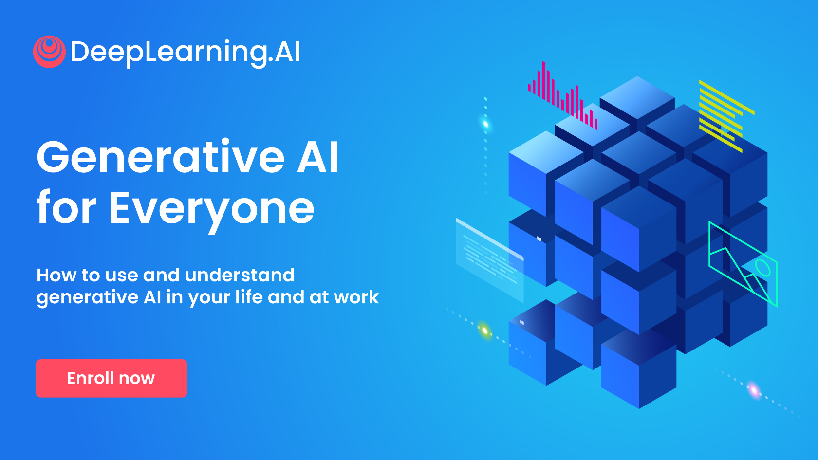 "Generative AI for Everyone" course promotional banner