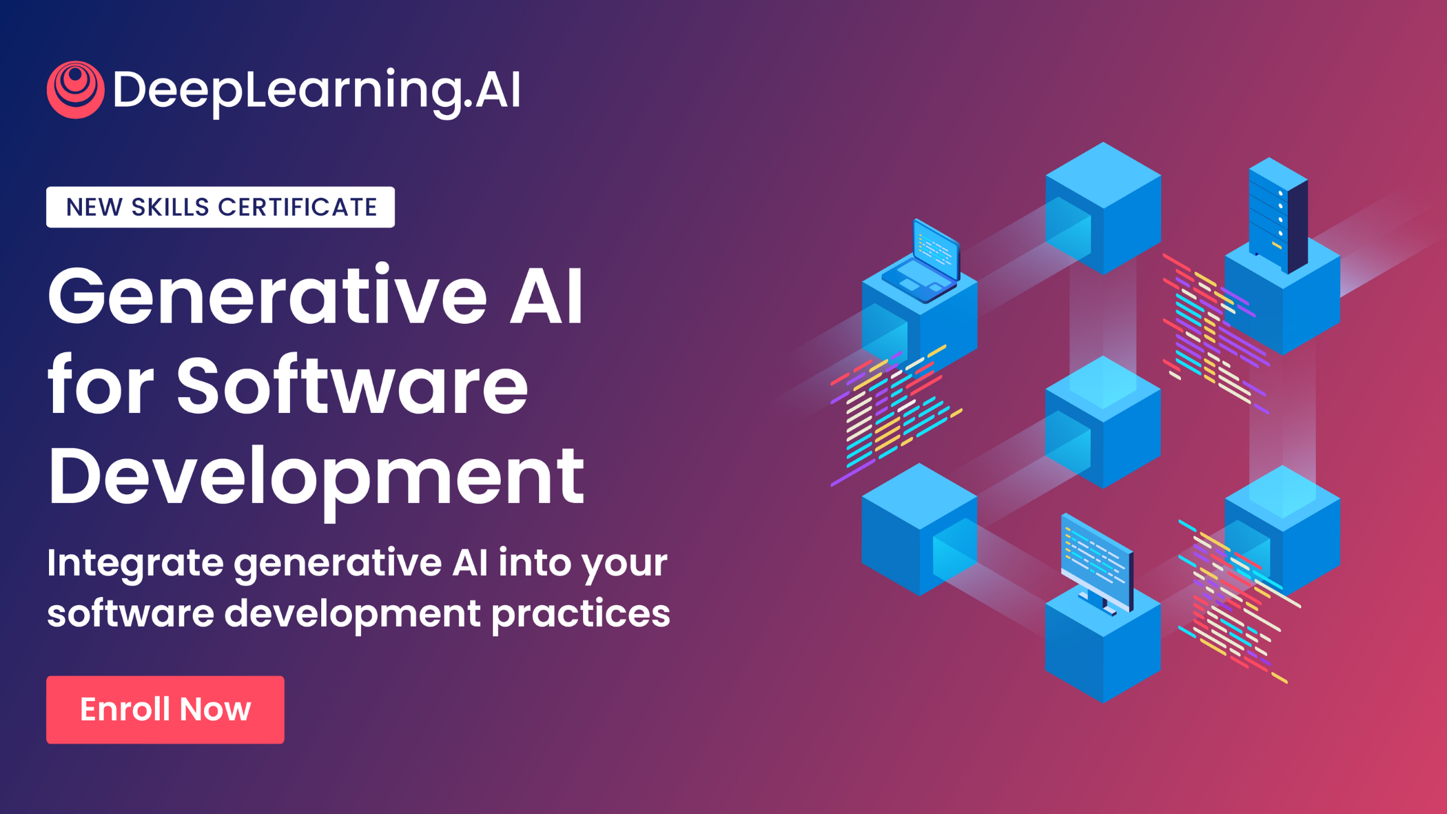 Promo banner for "Generative AI for Software Development"