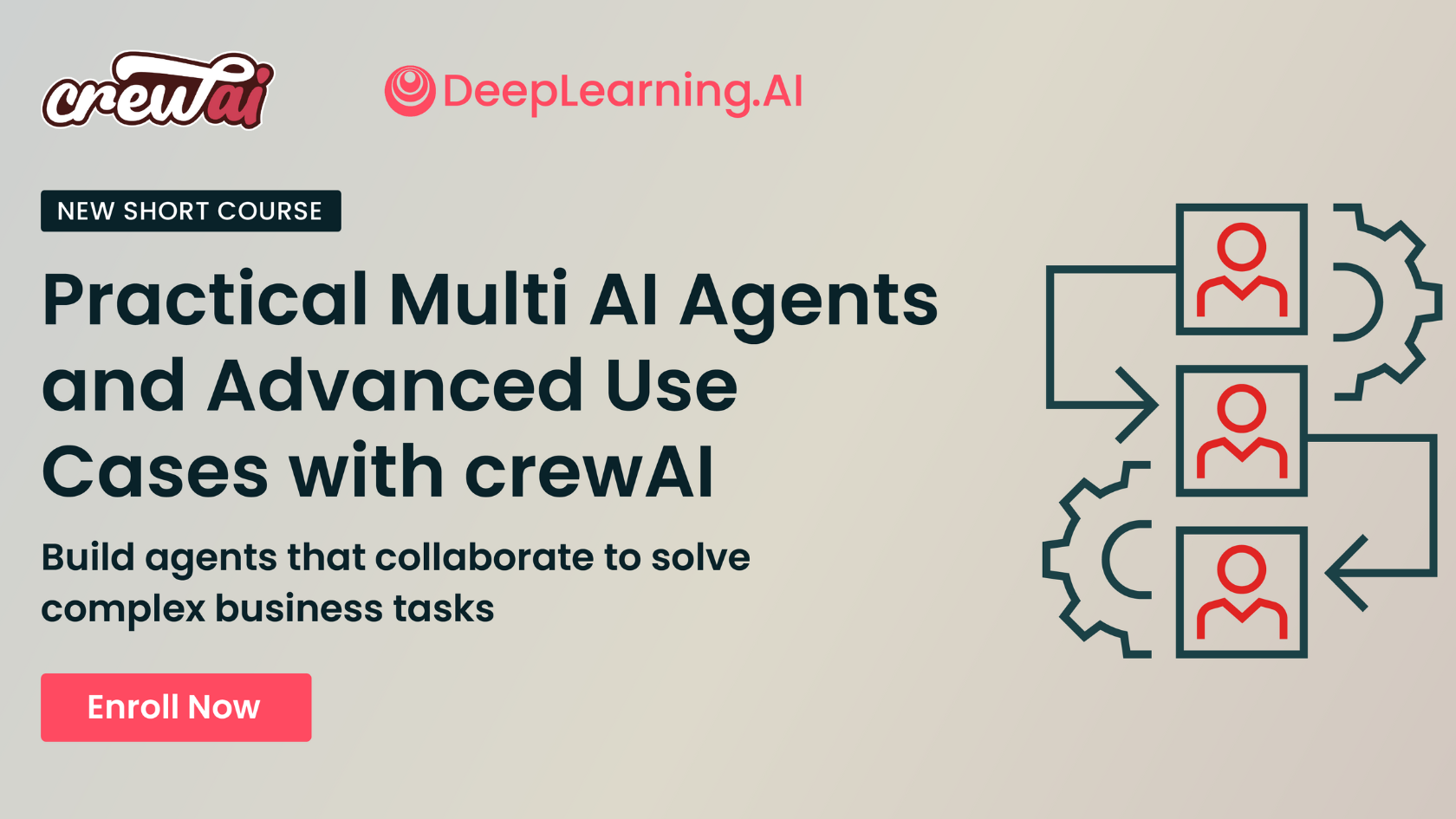 Promo banner for "Practical Multi AI Agents and Advanced Use Cases with crewAI"