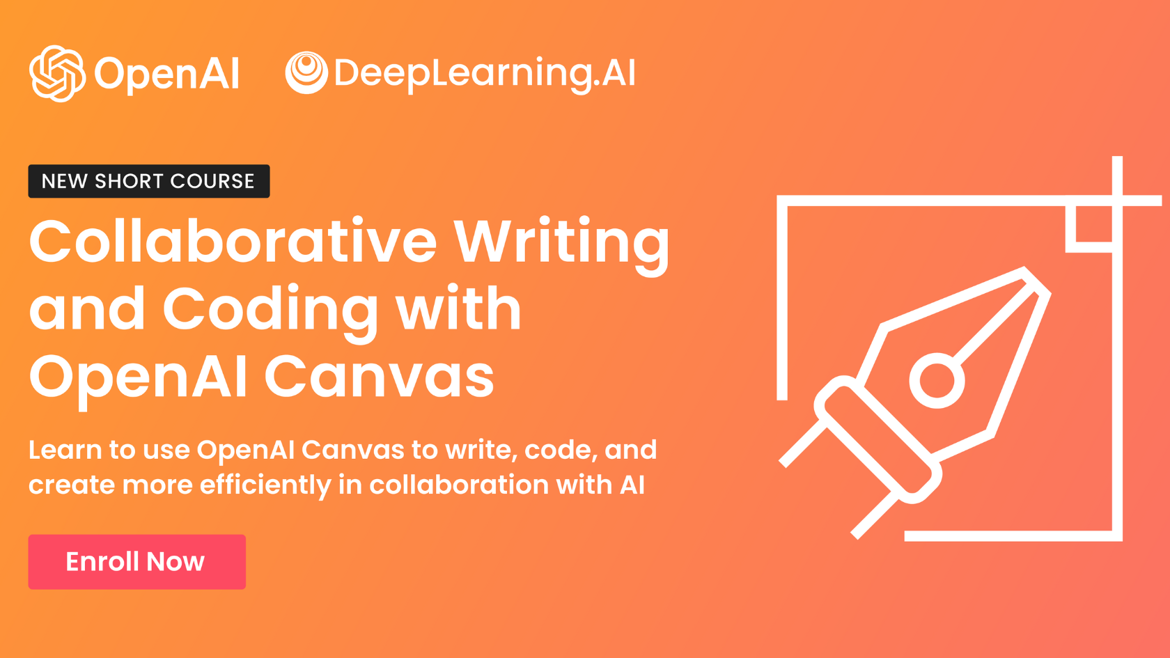 Promo banner for "Collaborative Writing and Coding with OpenAI Canvas"