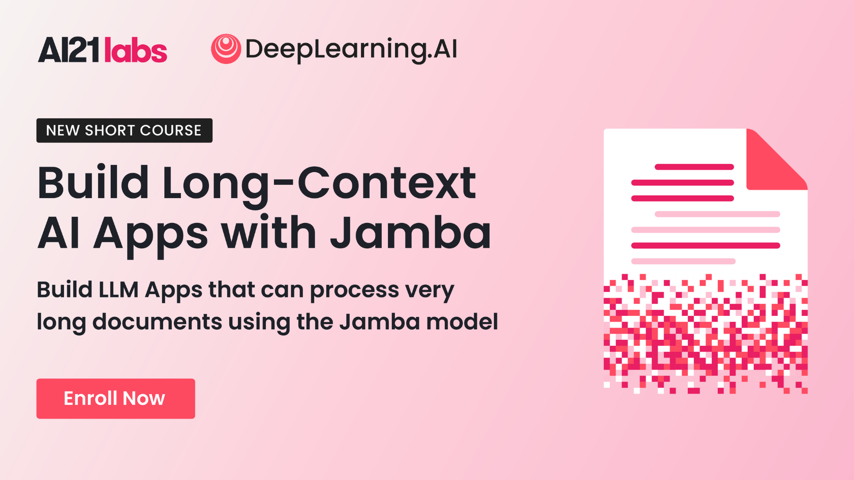 Promo banner for "Build Long-Context AI Apps with Jamba"